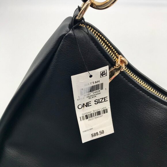 I.N.C. International Concepts Black Nattah Chain Convertible Shoulder Bag - Picture 11 of 11